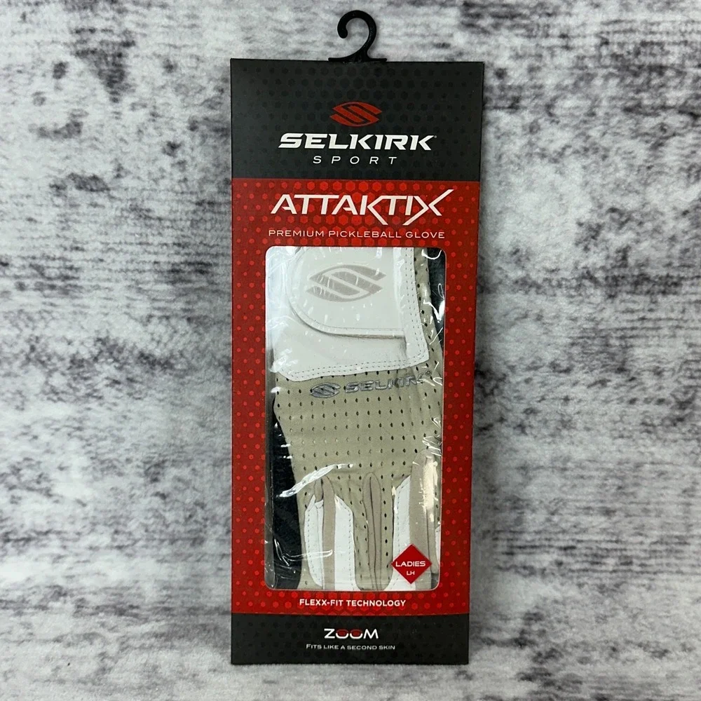 New Selkirk Sport Attaktix Women's Pickleball Glove Left Hand White Sand 1 Glove
